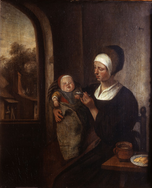 Jan Steen/ Mutter und Kind/Frühwerk a Jan Havickszoon Steen