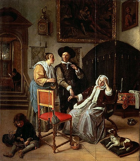 Physician''s Visit, c.1663-65 a Jan Havickszoon Steen