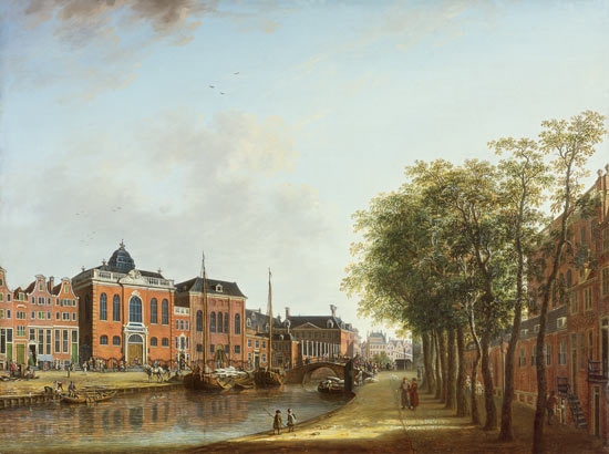 View of the old Houtgracht in Amsterdam. a Jan ten Compe