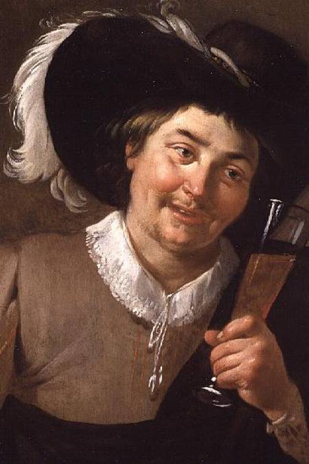 Portrait of a Man Holding a Wine Glass a Jan van Bijlert or Bylert