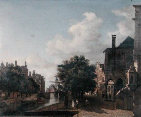 View of a Dutch Town a Jan van der Heyden