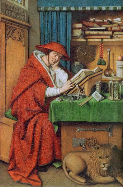 St. Jerome in his study a Jan van Eyck