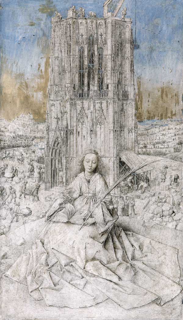St. Barbara, 1437 (grisaille) a Jan van Eyck