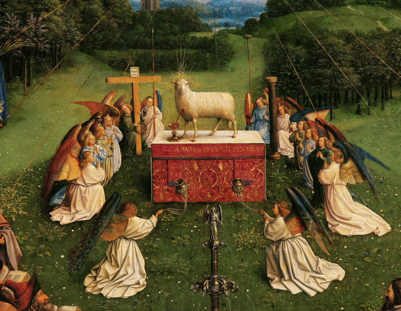 Agnus Dei , Ghent Altar a Jan van Eyck