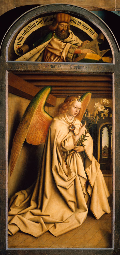 Ghent Altar, Angel a Jan van Eyck