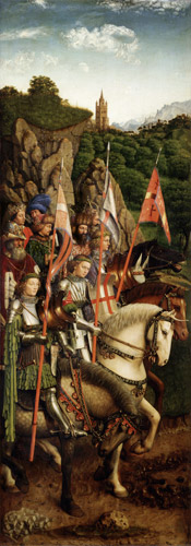Genter altar, the fighters Christi a Jan van Eyck
