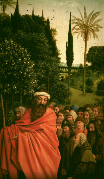 The pilgrims (Det.), v.Eyck,Ghent Altar a Jan van Eyck