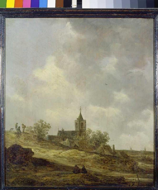 Village church in dune landscape. a Jan van Goyen