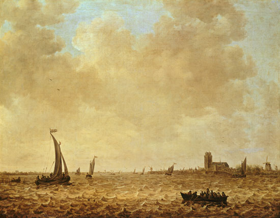 View of the Old Maas, Dordrecht a Jan van Goyen