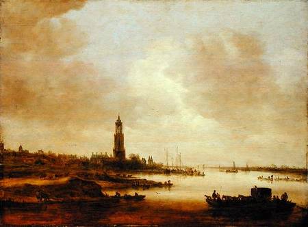 View from Rhenen (from the West) a Jan van Goyen