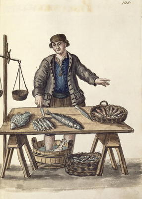 Fishmonger, Venetian (manuscript) a Jan van Grevenbroeck
