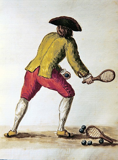 Nobleman playing racquets a Jan van Grevenbroeck