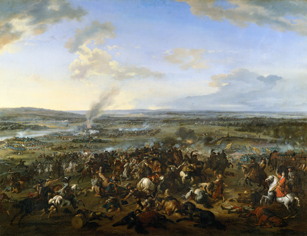 The battle at Höchstädt on 13-8-1704 a Jan van Huchtenburgh