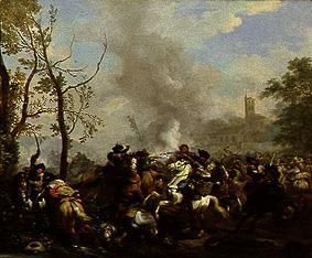 Rider battle. a Jan van Huchtenburgh