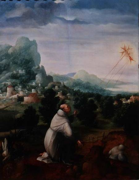 St. Francis Receiving the Stigmata (panel) a Jan van Scorel