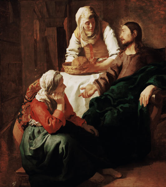 Christ in the House of Martha and Mary a Johannes Vermeer 