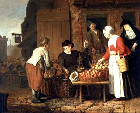 The Fruit Seller a Jan Victors