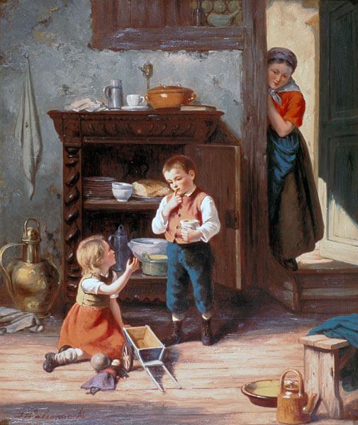 Children playing a Jan Walraven