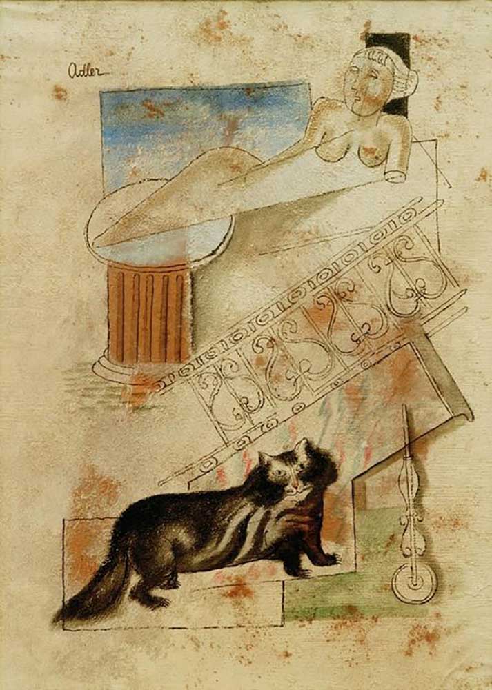 Cat and hovering virgin a Jankel Adler