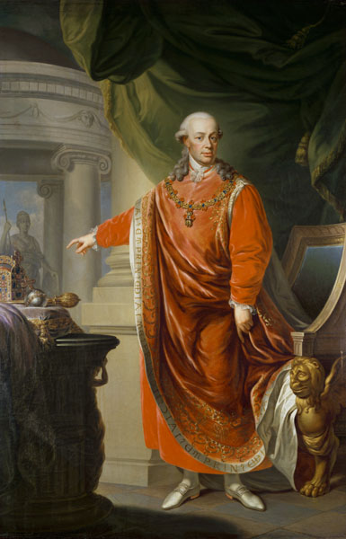 Emperor Leopold II. of Austria in the Toisson regalia. a János Donath