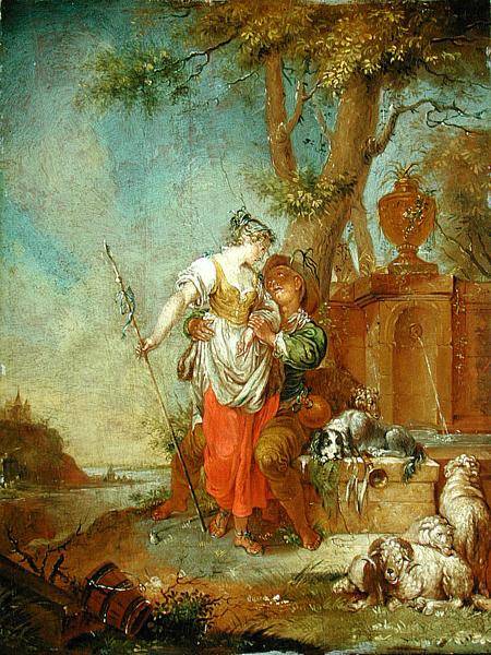 Shepherd and Shepherdess a Januarius Zick