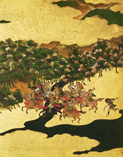 Battle of Hogen in 1156, Momoyama Period (1568-1615) (ink on paper) a Japanese School