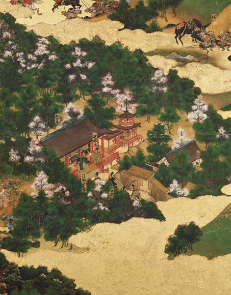 Heiji Uprising of 1159, Momoyama Period (1568-1615) (ink on paper) a Japanese School