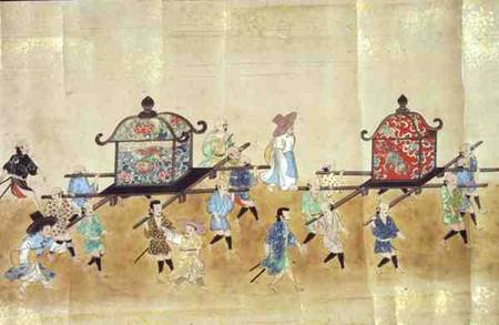 Part of the Sixth Korean Embassy to Japan at the time of Tokugawa Ietsuna's succession in 1651 possi a Japanese School