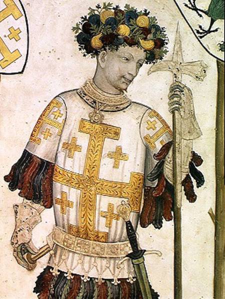 The Nine Worthies detail of Godfrey de Bouillon (c.1060-1100) 1418-30 a Jaquerio