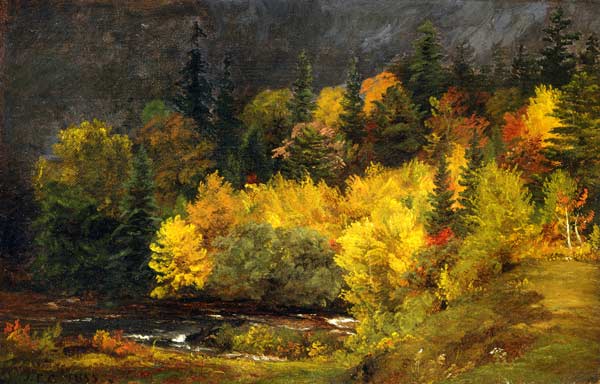 Autumn by the Brook a Jasper Francis Cropsey