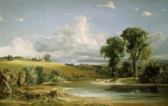 Summer afternoon over the Hudson a Jasper Francis Cropsey