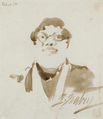 Portrait of Pichard (ink on paper) a Jean-Baptiste Isabey