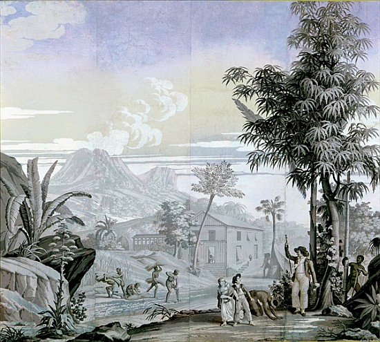 Leaving for a Walk, illustration from ''Paul et Virginie'' Henri Bernadin de Saint-Pierre (1737-1814 a Jean Broc