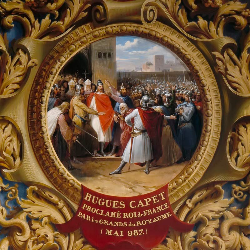 Hugh Capet proclaimed King by the nobles in May 987 a Jean Alaux