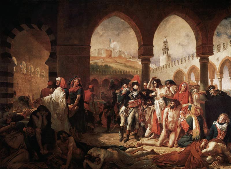 Campaign (Expedition) of Egypt (1798-1801) Napoleon Bonaparte Visiting the Pestiferes of Jaffa a Jean-Antoine Gros