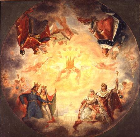 Glory of St. Genevieve, study for the cupola of the Pantheon a Jean-Antoine Gros