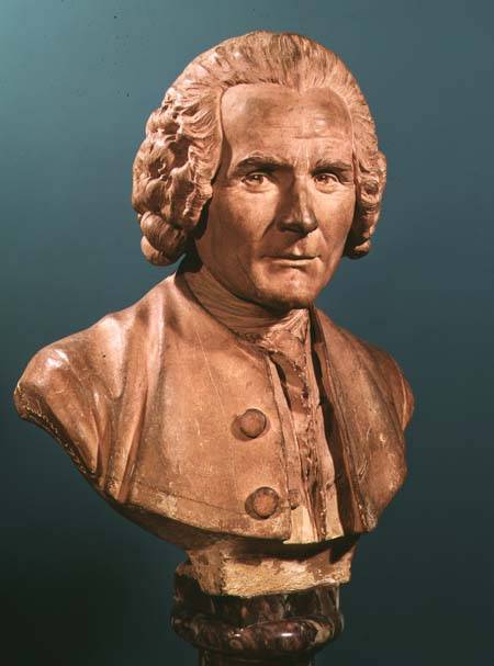 Bust of Jean-Jacques Rousseau (1712-78) a Jean-Antoine Houdon