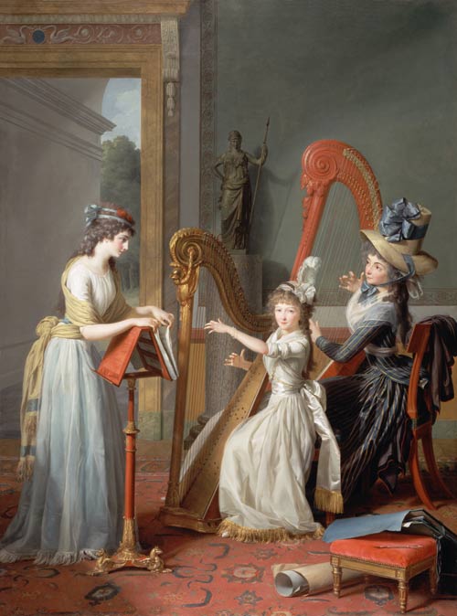 (the harp players Mademoiselles this ' Orléans) a Jean-Antoine-Theodore Giroust