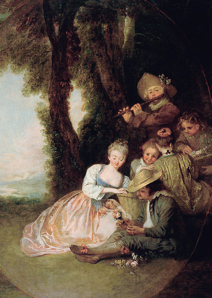 The Declaration Of Love a Jean Antoine Watteau
