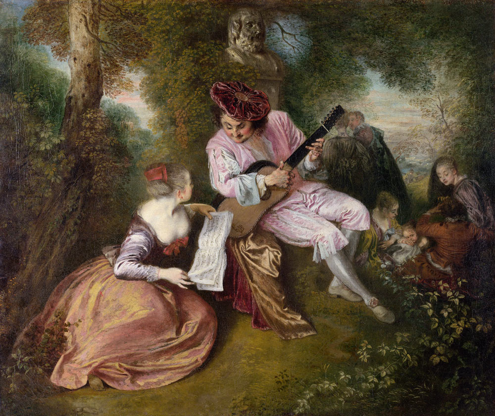 The Scale of Love (La Gamme d'Amour) a Jean Antoine Watteau