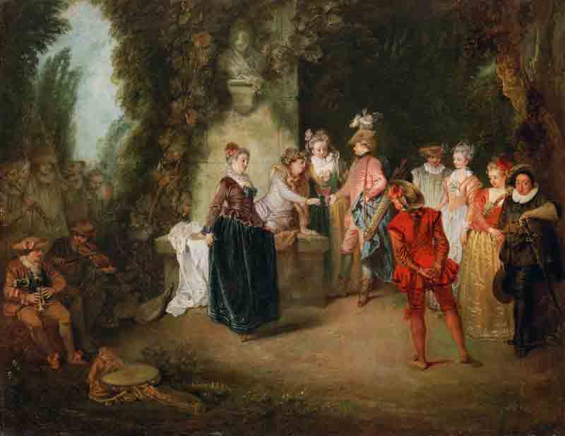 The French Comedy a Jean Antoine Watteau
