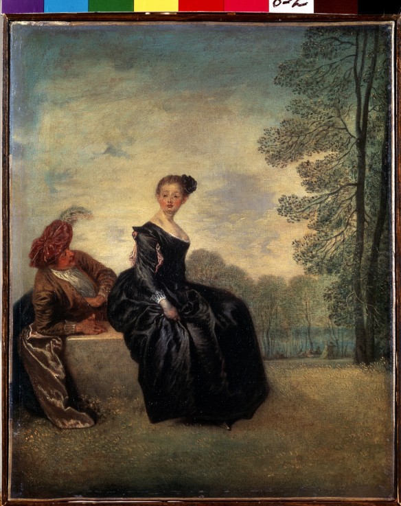 A capricious Woman (La Boudeuse) a Jean Antoine Watteau