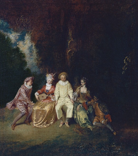 Pierrot Content a Jean Antoine Watteau