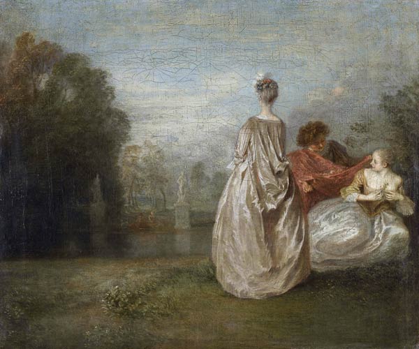 The Two Cousins (Les Deux Cousines) a Jean Antoine Watteau