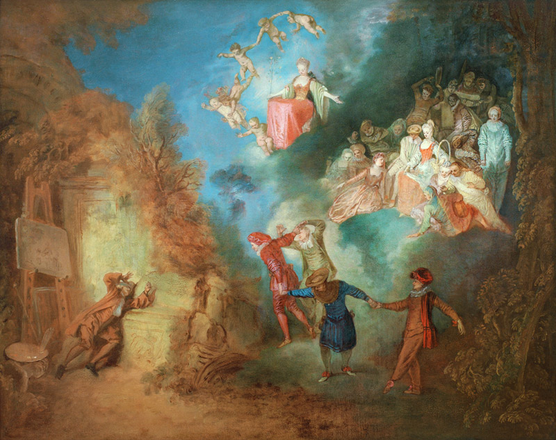 A.Watteau, Der Traum des Künstlers a Jean-Antoine Watteau