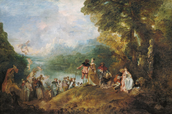 The embarkation to Kythera. a Jean-Antoine Watteau