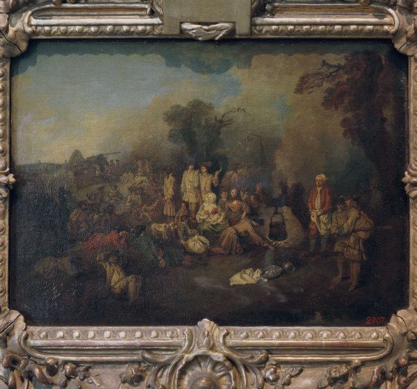 A.Watteau, Biwak a Jean-Antoine Watteau