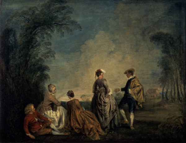 A.Watteau, Der verwirrende Antrag a Jean-Antoine Watteau