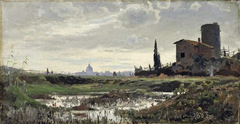 Blick auf Rom mit St a Jean-Antoine Watteau