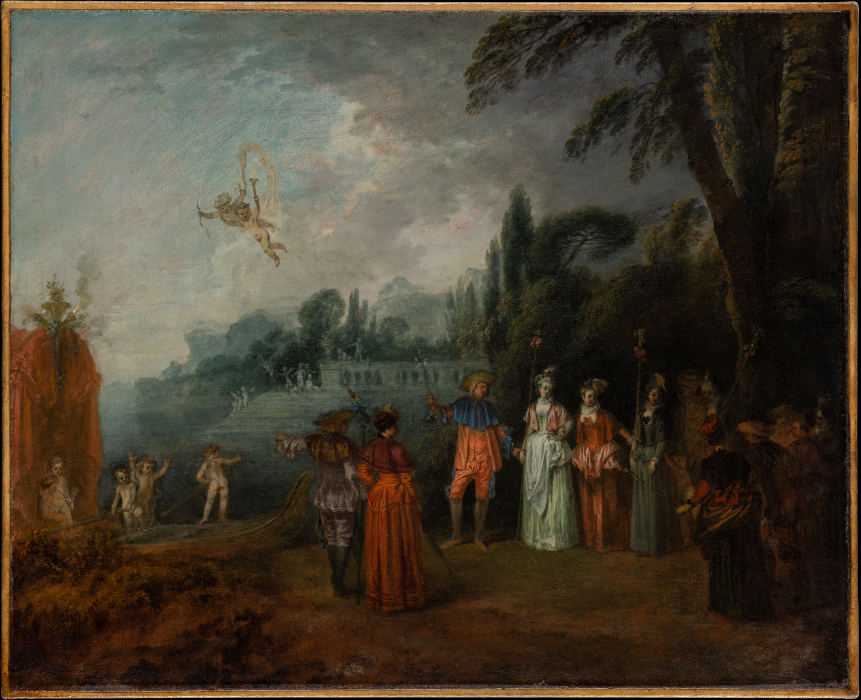 The Embarkation for Cythera a Jean-Antoine Watteau